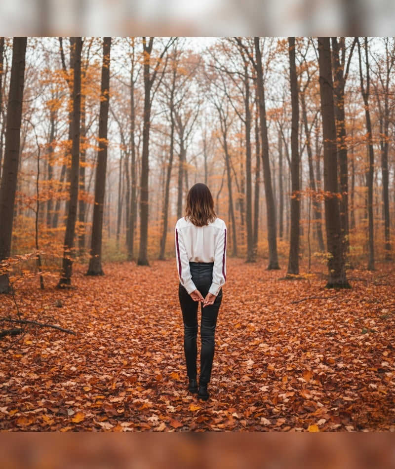 Blusa con rayas y cuello clásico – Naira