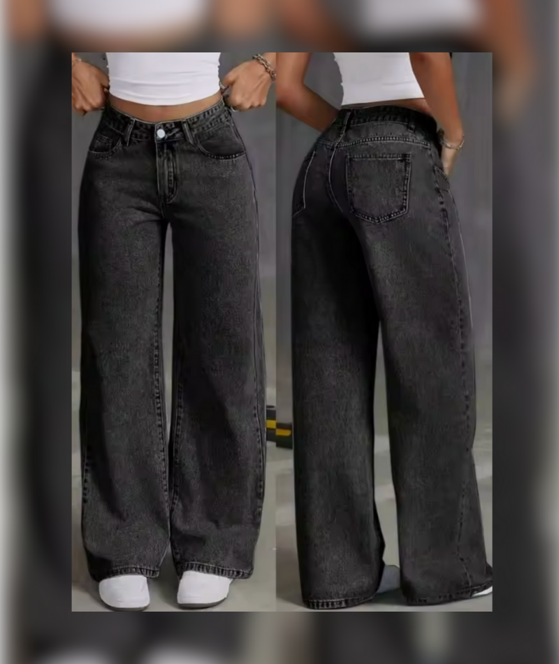 Vaqueros sueltos negros