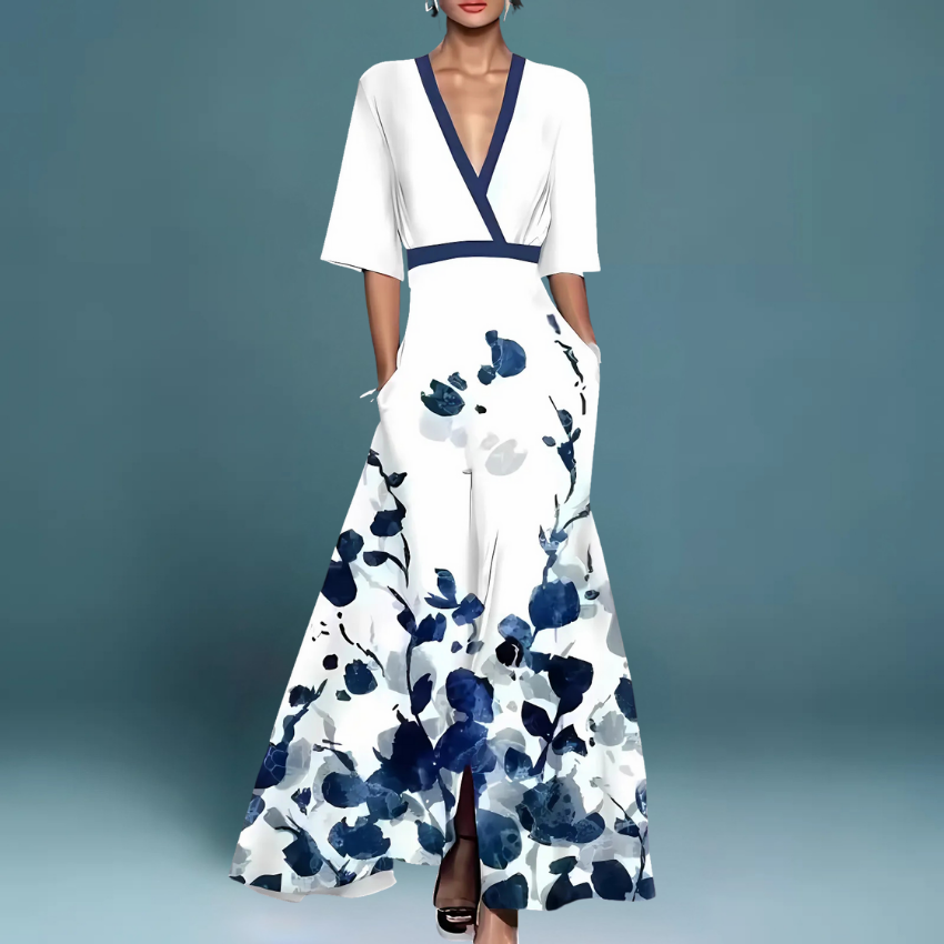 Navarita | Floral Embroidered Dress