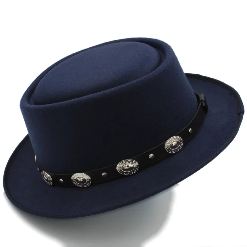 Navarita | Retro Wool Fedora Hat with Decorative Band