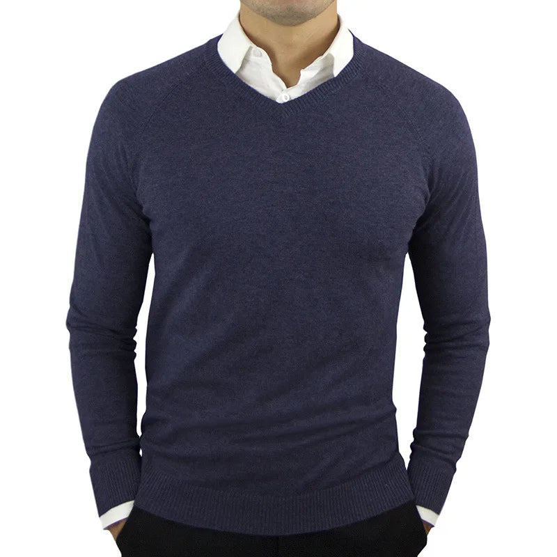 Navarita | Men's Classic V-Neck Woolen Pullover