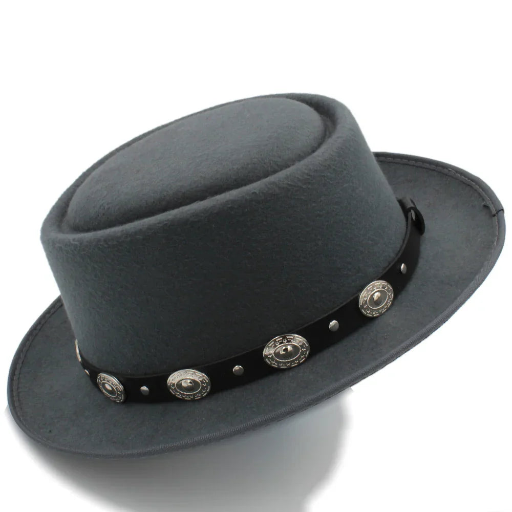 Navarita | Retro Wool Fedora Hat with Decorative Band