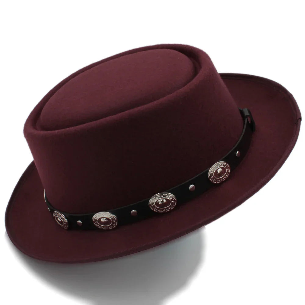 Navarita | Retro Wool Fedora Hat with Decorative Band
