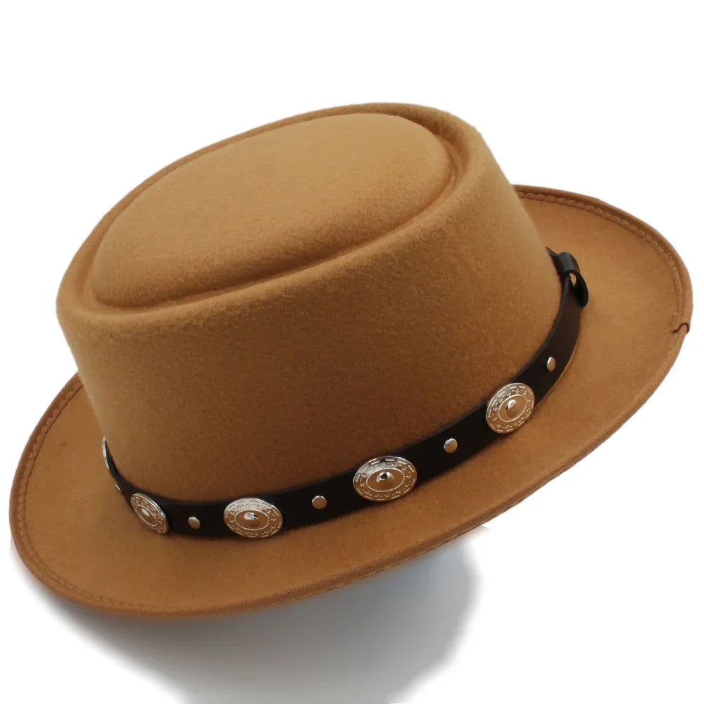 Navarita | Retro Wool Fedora Hat with Decorative Band