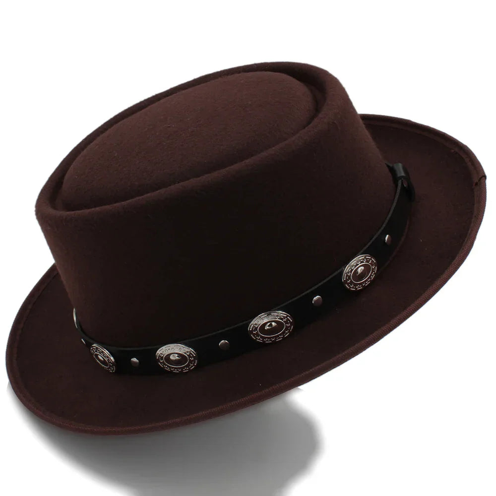 Navarita | Retro Wool Fedora Hat with Decorative Band