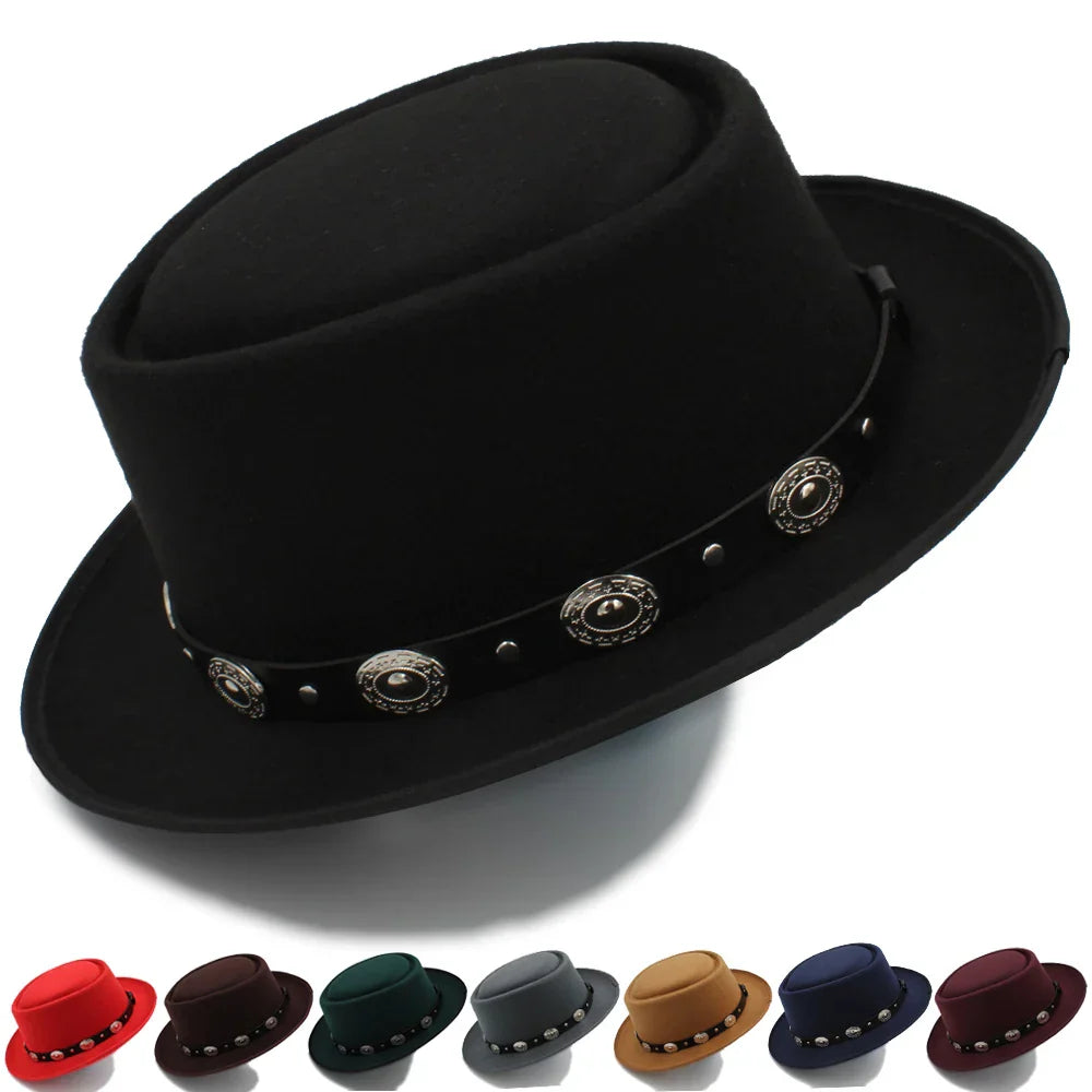 Navarita | Retro Wool Fedora Hat with Decorative Band