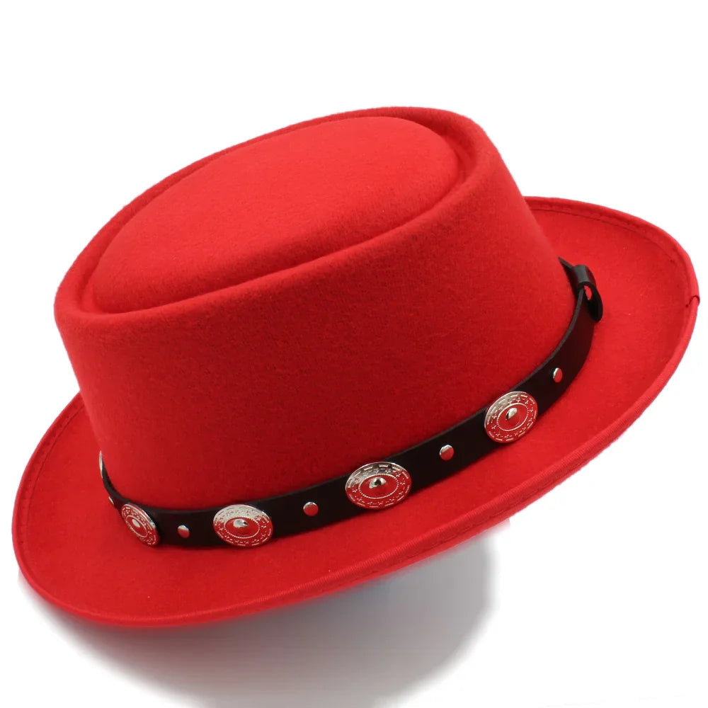 Navarita | Retro Wool Fedora Hat with Decorative Band