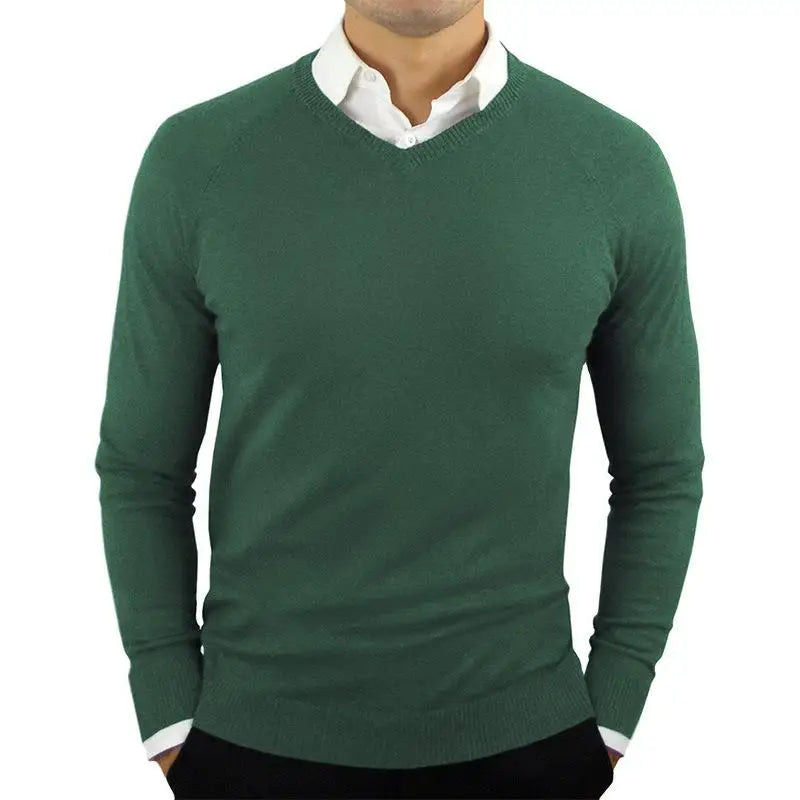 Navarita | Men's Classic V-Neck Woolen Pullover