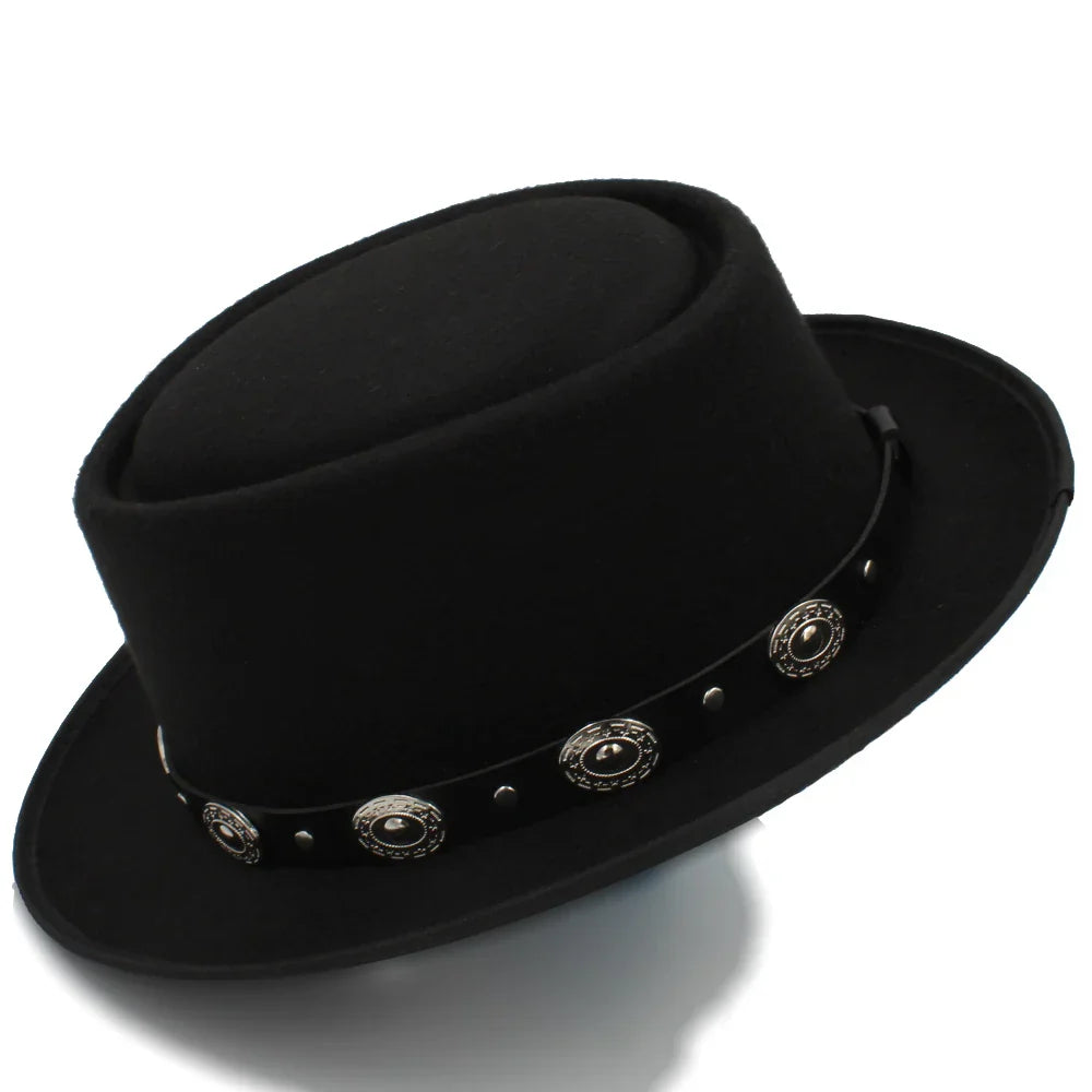 Navarita | Retro Wool Fedora Hat with Decorative Band