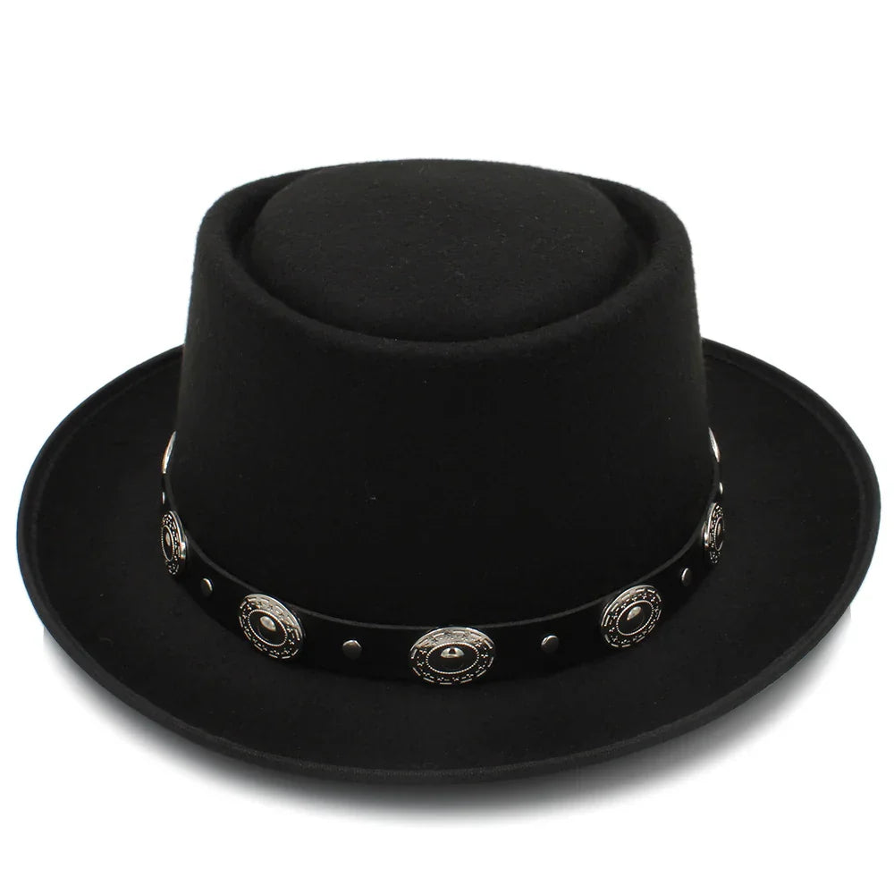 Navarita | Retro Wool Fedora Hat with Decorative Band