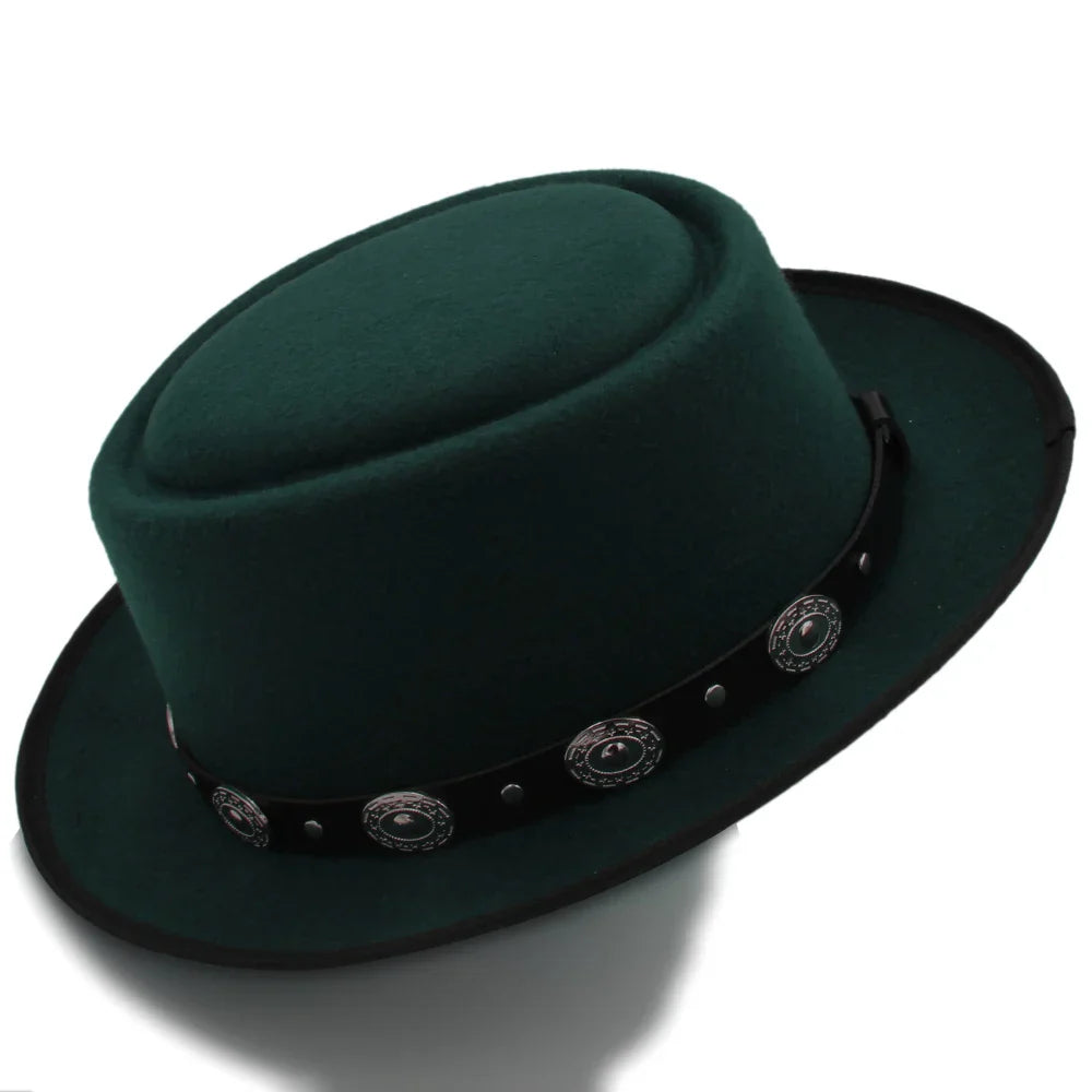 Navarita | Retro Wool Fedora Hat with Decorative Band
