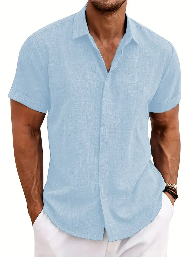 Navarita | Slim Fit Textured Summer Shirt