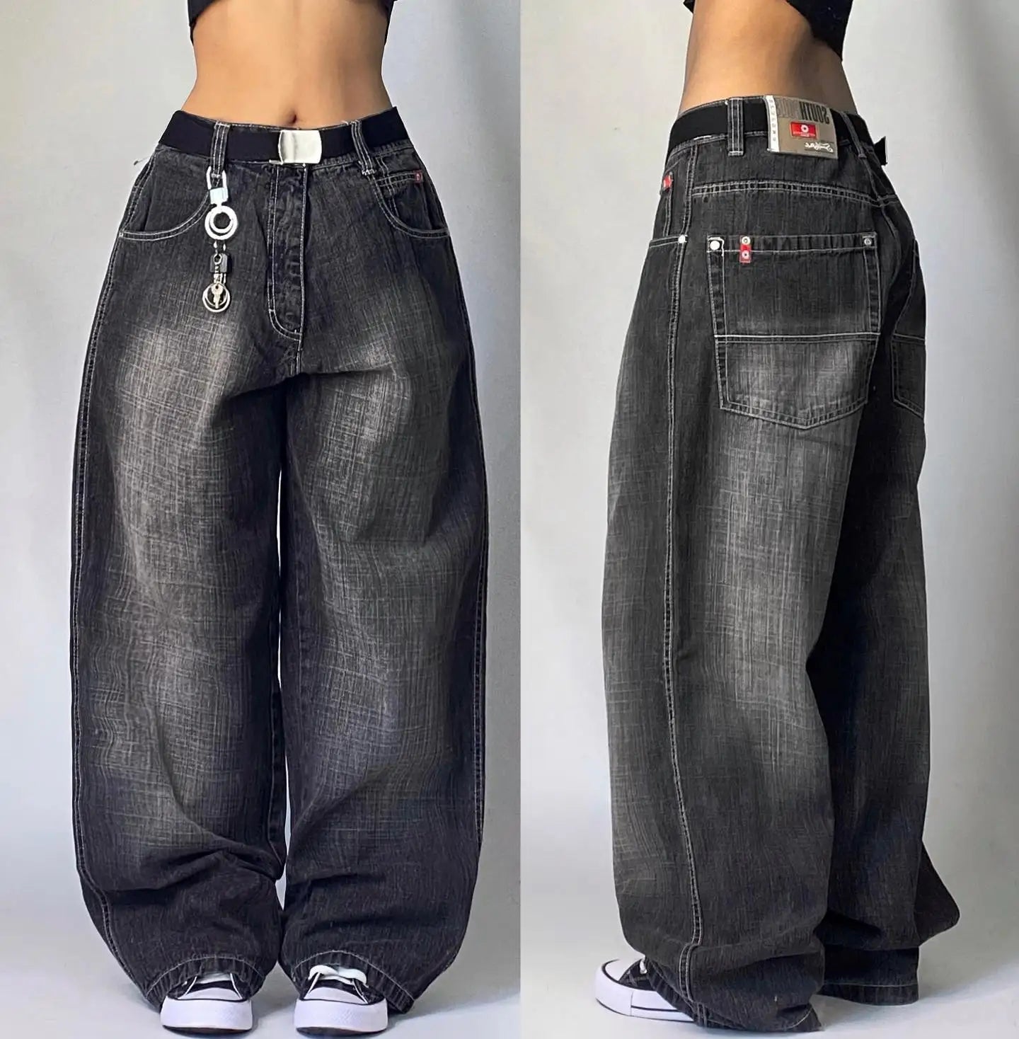 Navarita | Vintage Wide-Leg Graffiti Jeans