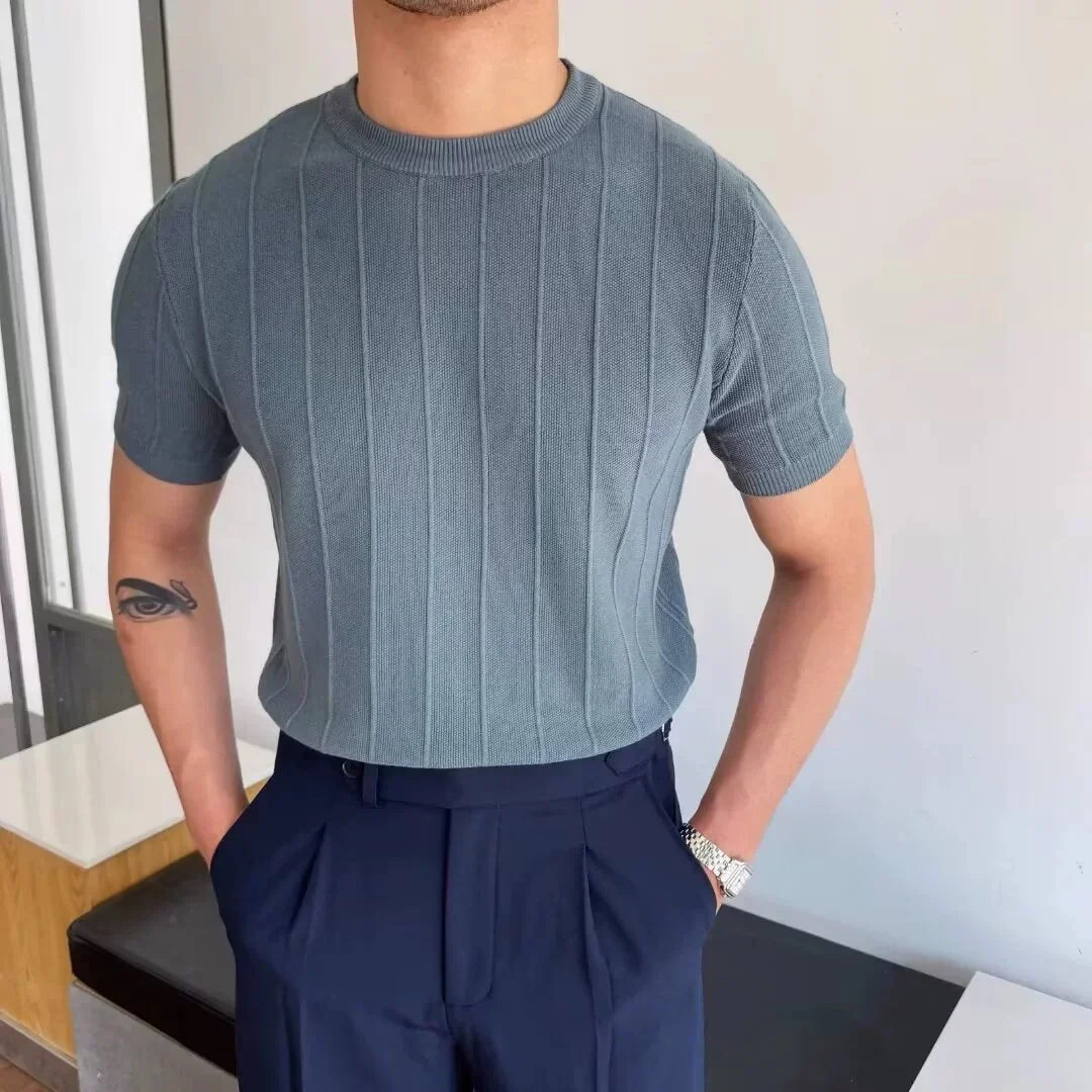 Navarita | Korean Style Breathable Knit T-Shirt