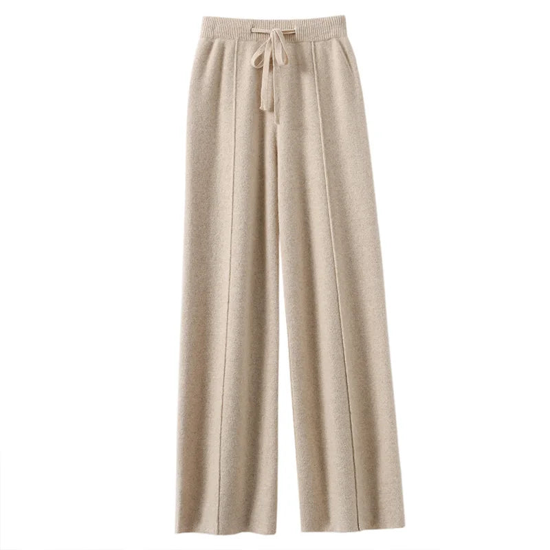 Navarita | Cashsoft Wide-Leg Knit Pants