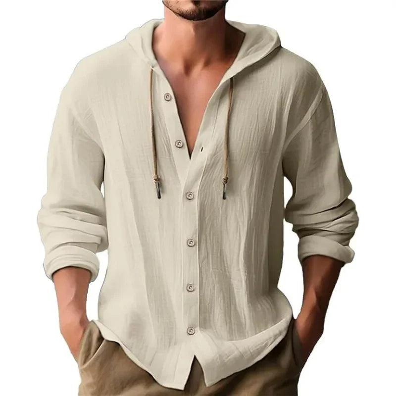 Navarita | Lightweight Hooded Cotton-Linen T-Shirt
