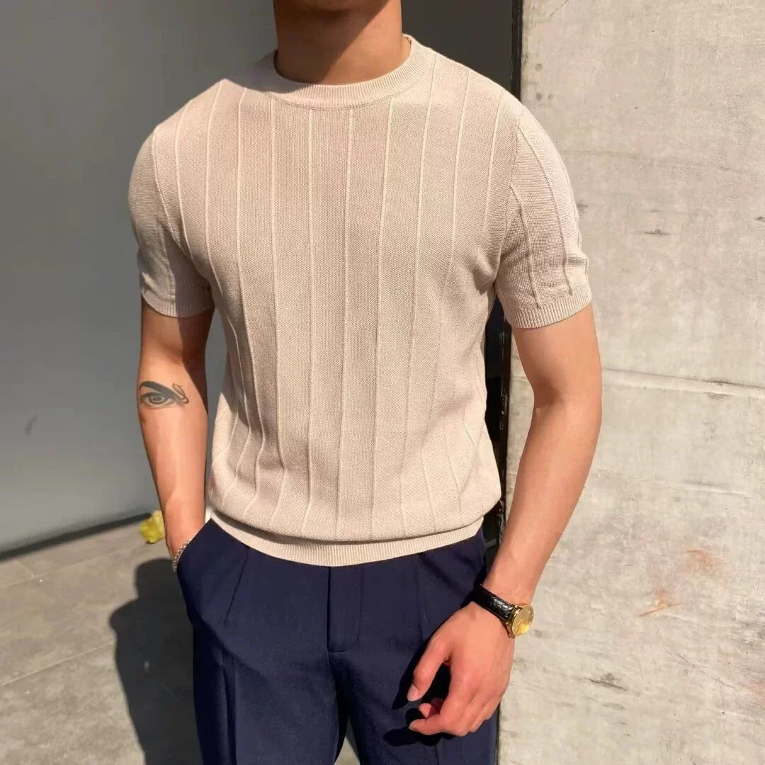 Navarita | Korean Style Breathable Knit T-Shirt
