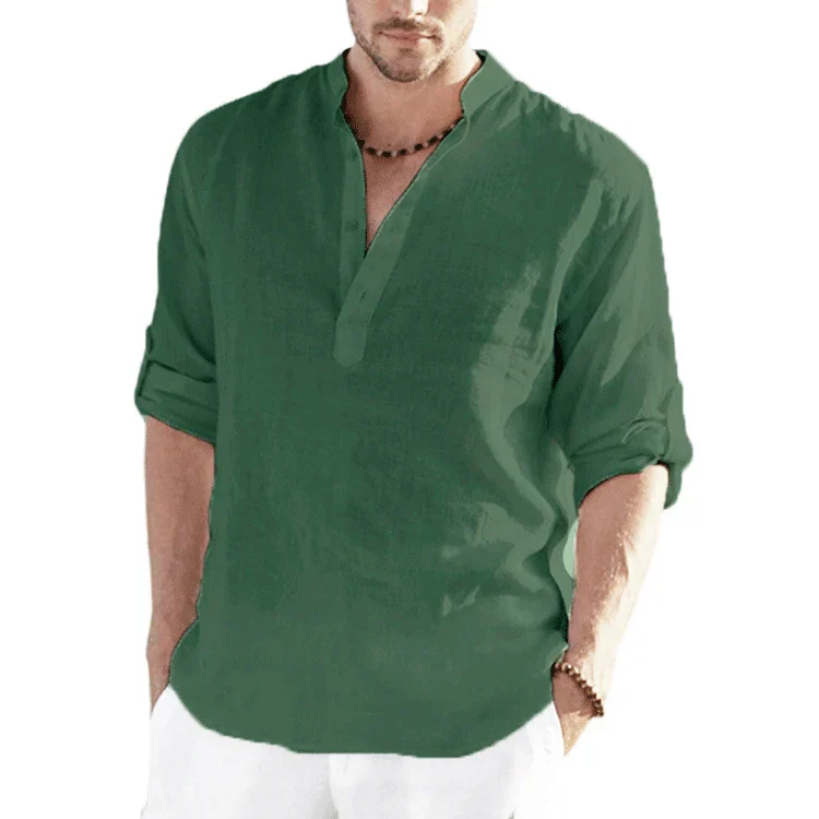 Navarita | Solid Color Casual Linen T-Shirt