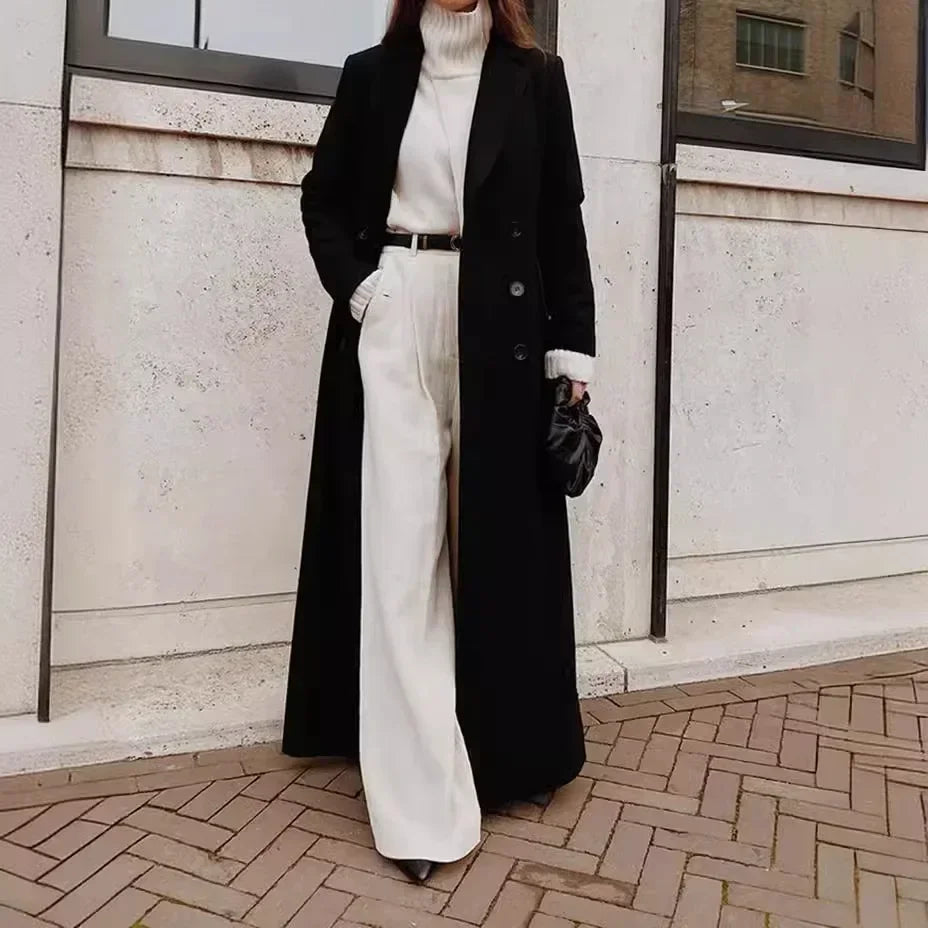 Navarita | Longline Wool-Blend Belted Trench Coat