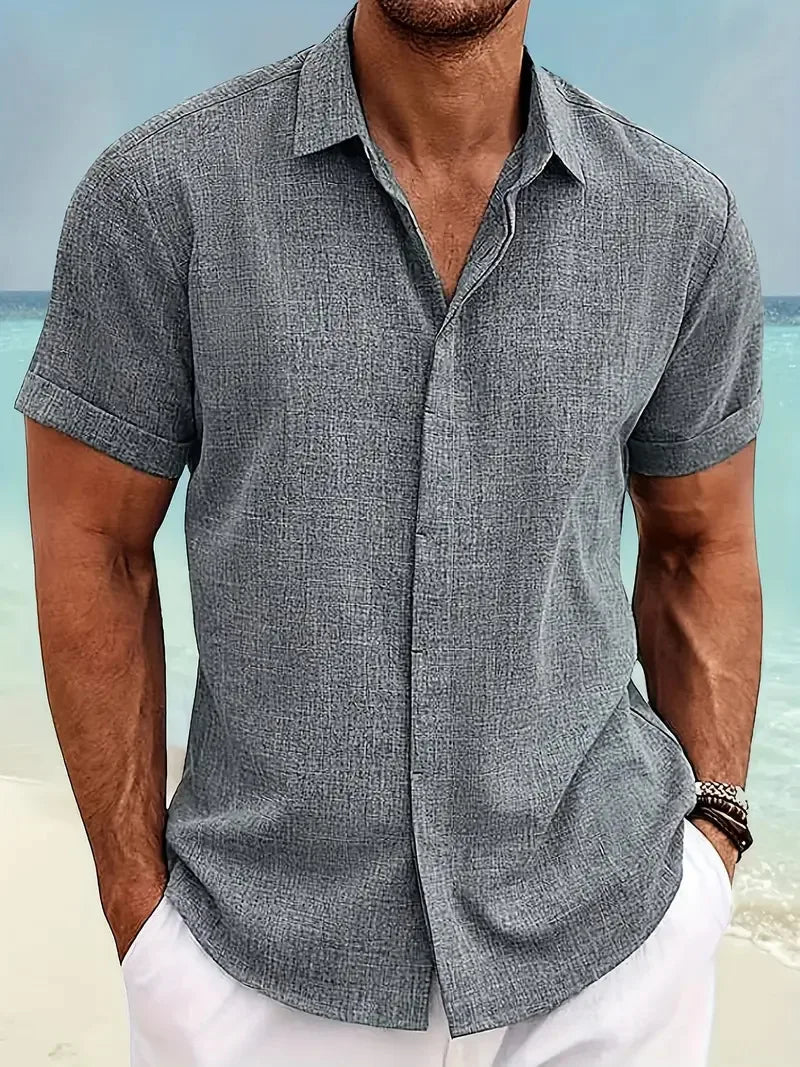 Navarita | Slim Fit Textured Summer Shirt