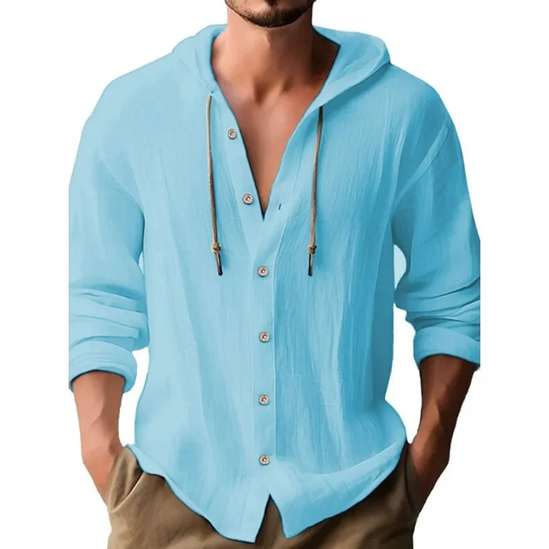 Navarita | Lightweight Hooded Cotton-Linen T-Shirt