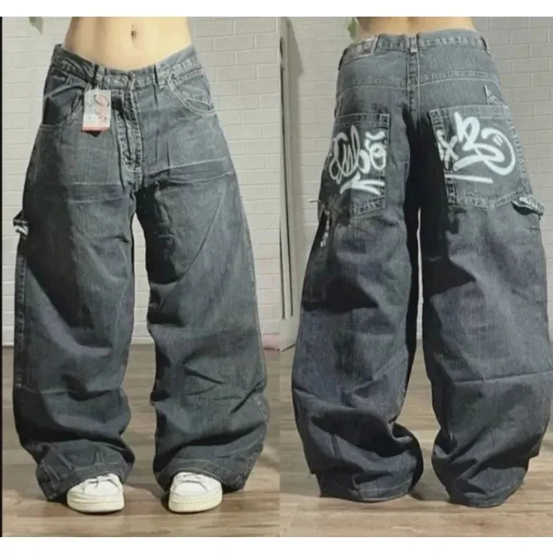 Navarita | Vintage Wide-Leg Graffiti Jeans