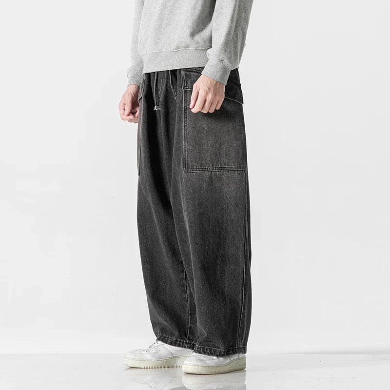 Navarita | Relaxed Fit Washed Denim Pants