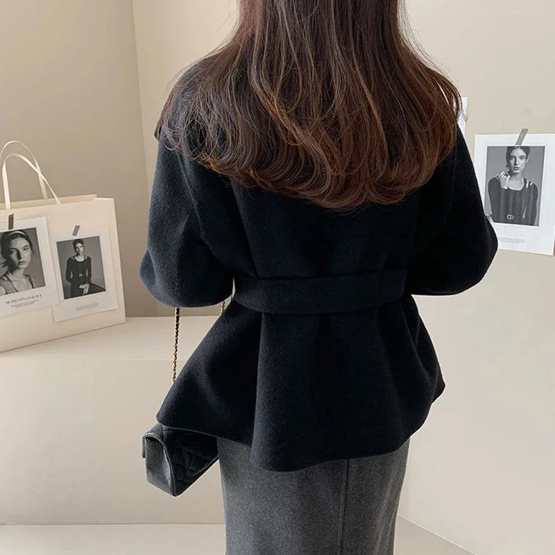 Navarita | Oversized Wool Belted Street Coat