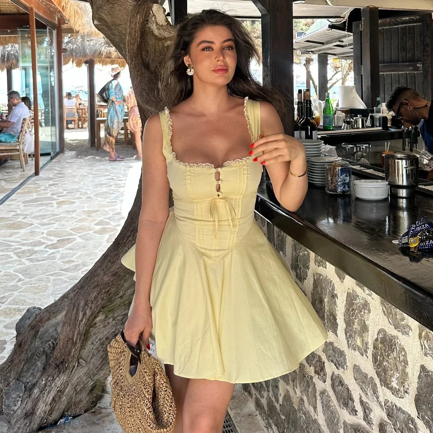Navarita | Lace-Up Summer Glow Dress