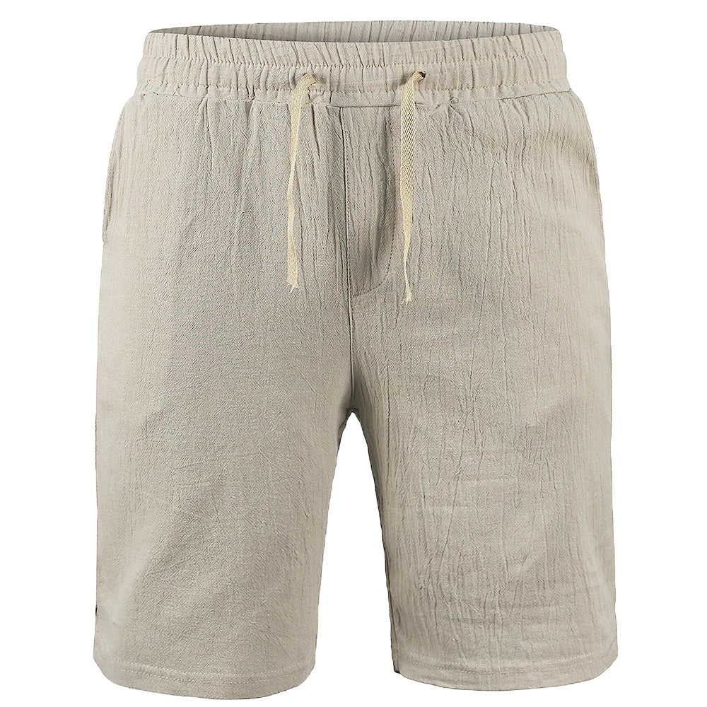 Navarita | Sky Blue Cotton-Linen Summer Shorts for Men