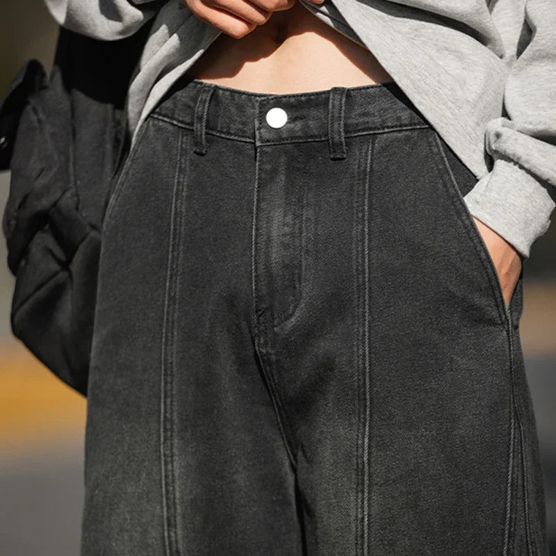 Navarita | Washed Wide Leg Denim Jeans for Men