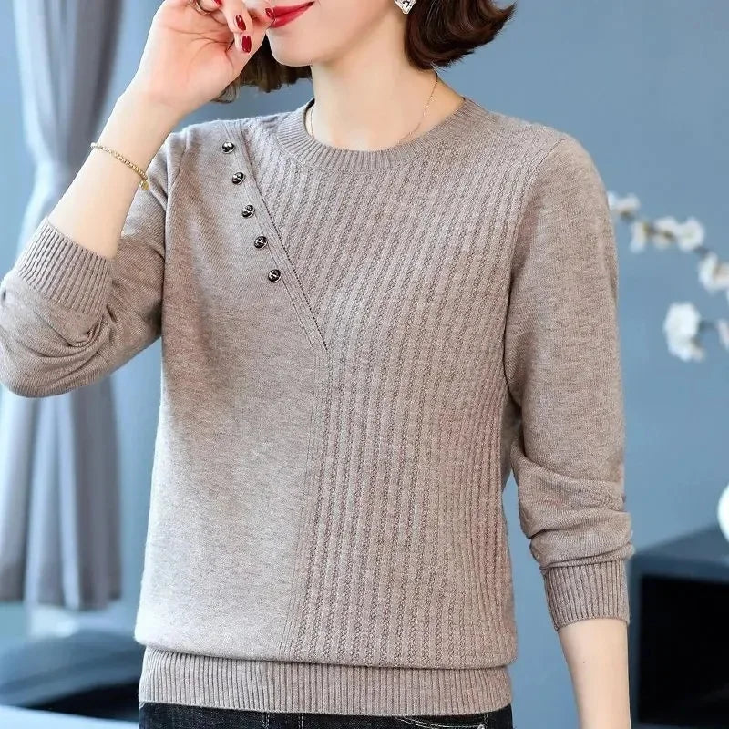Navarita | Soft Buttoned Detail Knit Sweater