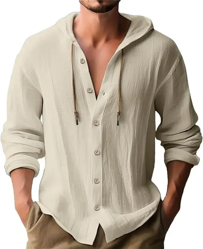 Navarita | Lightweight Hooded Cotton-Linen T-Shirt