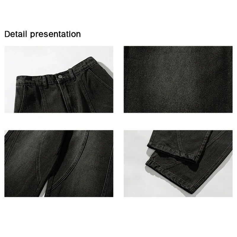Navarita | Washed Wide Leg Denim Jeans for Men