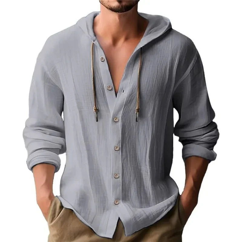 Navarita | Lightweight Hooded Cotton-Linen T-Shirt