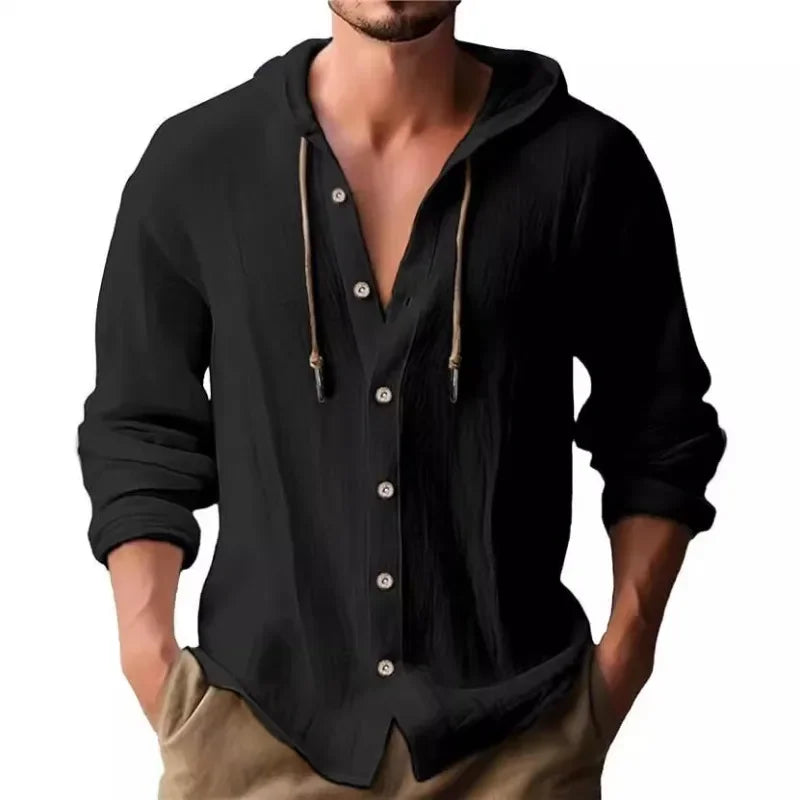Navarita | Lightweight Hooded Cotton-Linen T-Shirt
