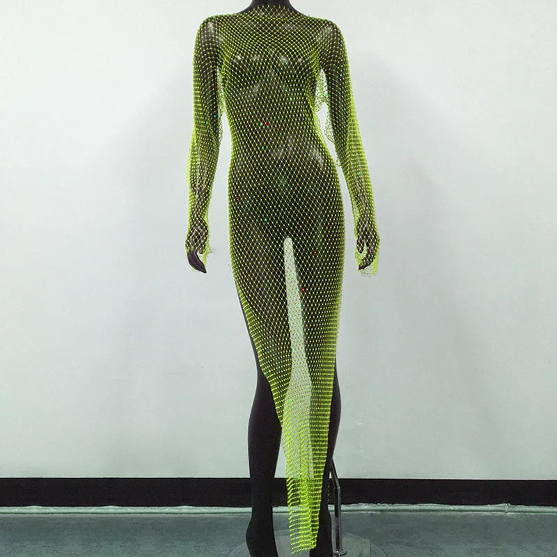 Navarita | Sparkle Mesh Maxi Dress