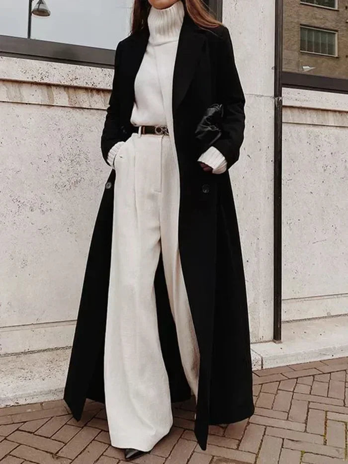 Navarita | Longline Wool-Blend Belted Trench Coat