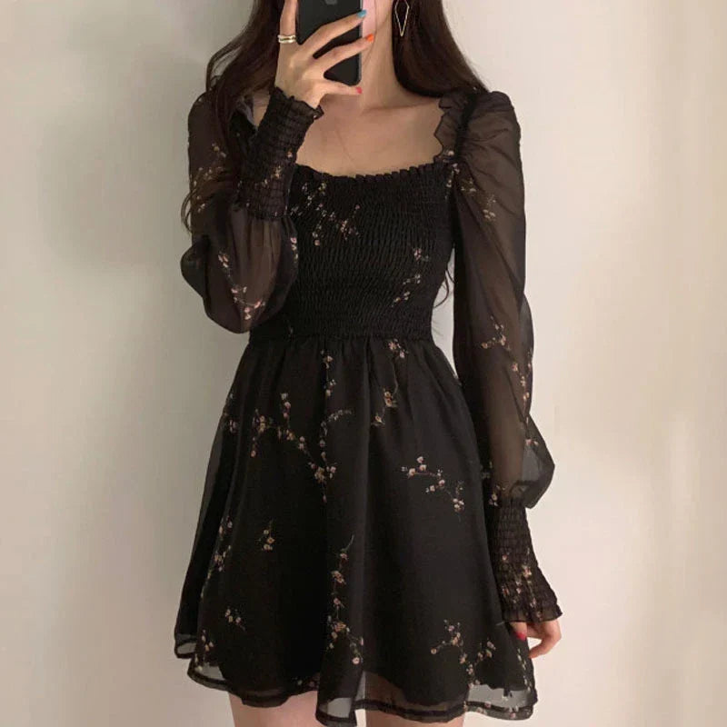 Navarita | Vintage Floral Mesh Dress