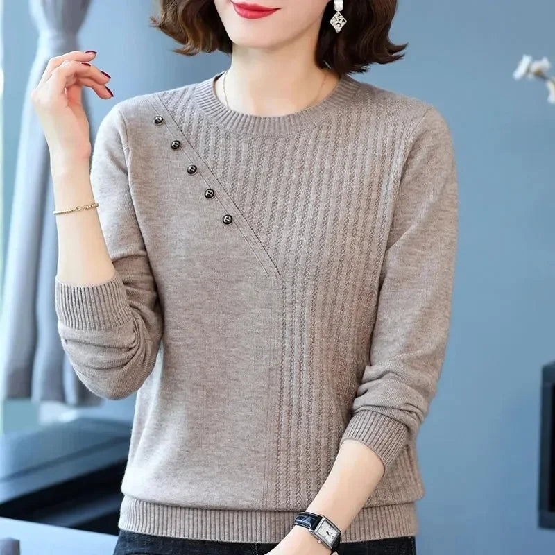 Navarita | Soft Buttoned Detail Knit Sweater