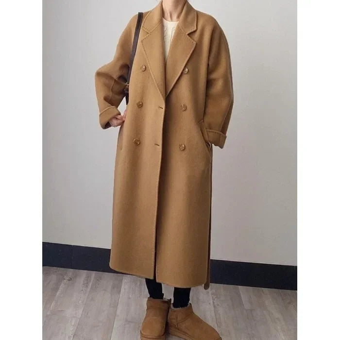 Navarita | Wine Red Wool-Blend Mid-Length Coat