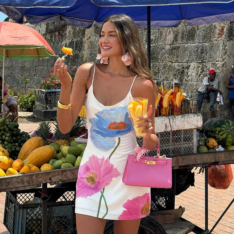Navarita | Floral Breeze Backless Dress