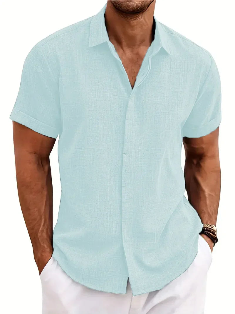 Navarita | Slim Fit Textured Summer Shirt