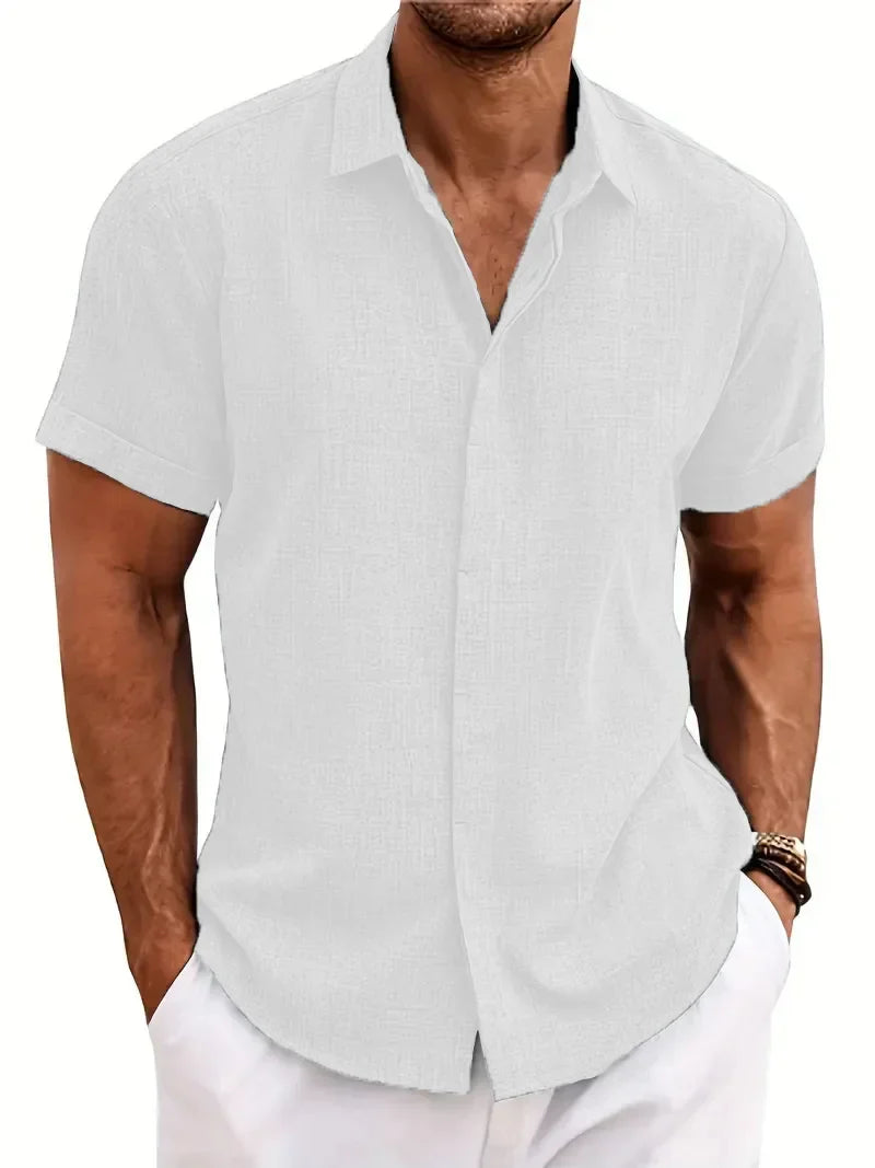 Navarita | Slim Fit Textured Summer Shirt