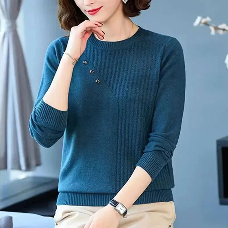 Navarita | Soft Buttoned Detail Knit Sweater