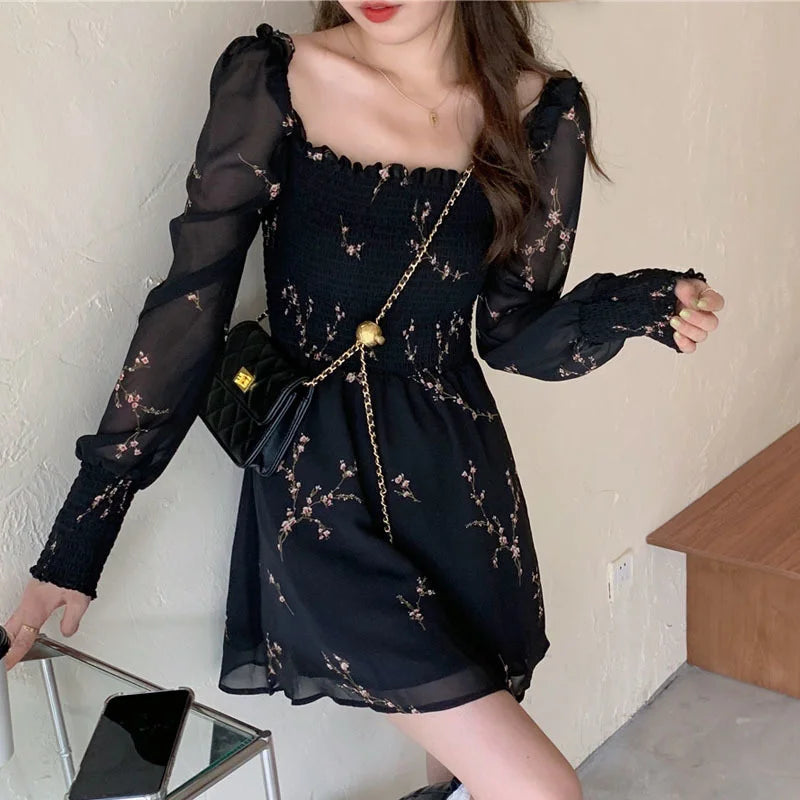 Navarita | Vintage Floral Mesh Dress