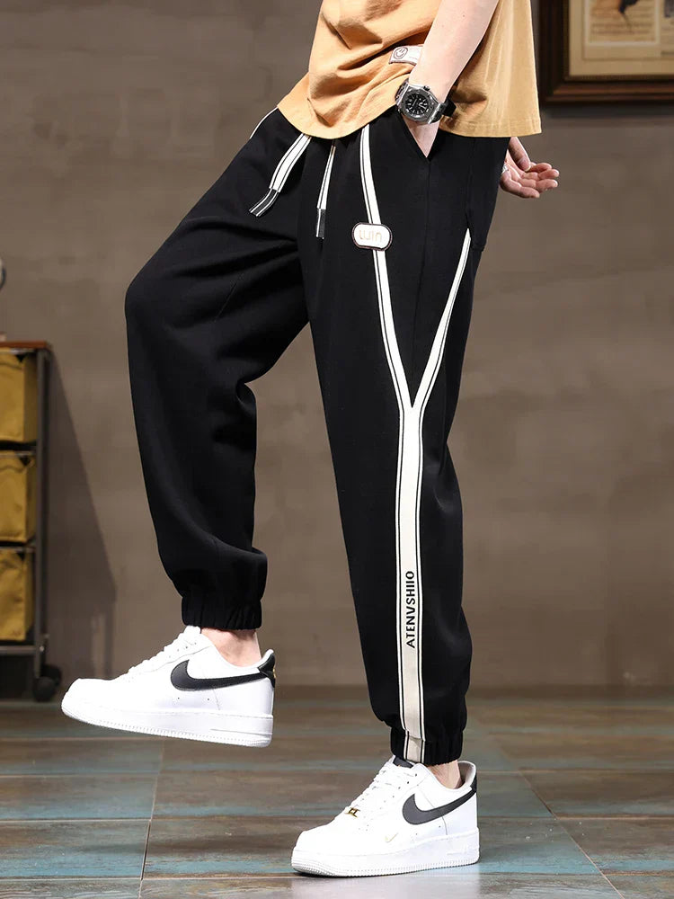 Navarita | Side-Stripe Cotton Blend Plus Size Joggers