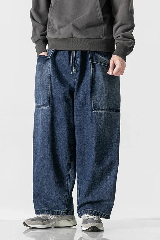Navarita | Relaxed Fit Washed Denim Pants