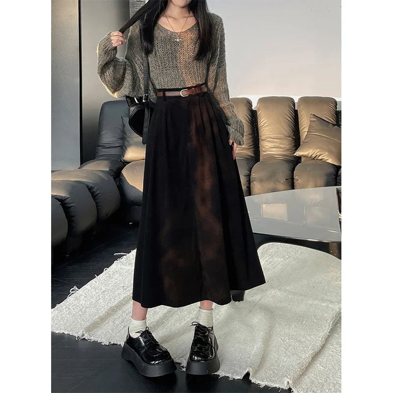Navarita | Winter Comfort A-Line Maxi Skirt