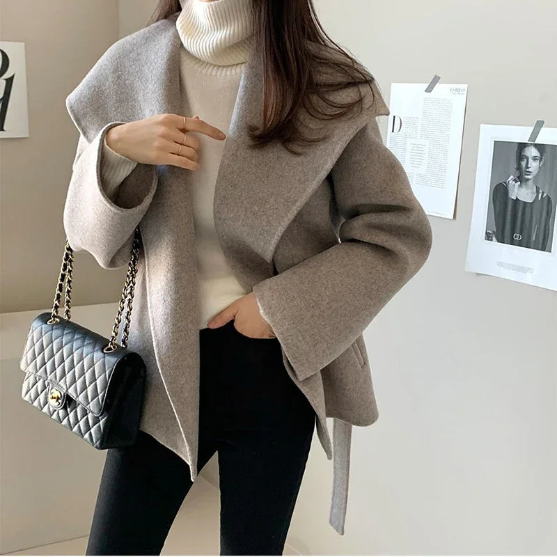 Navarita | Oversized Wool Belted Street Coat